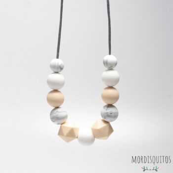 Collar Blanco, Marmolado y Beige
