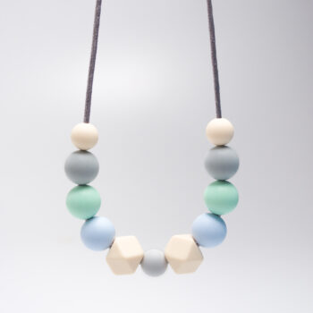 Collar Celeste y Verde agua