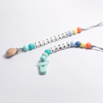 Porta chupete de silicona Arcoíris pastel