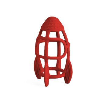 Mordillo Cohete 3D silicona rojo