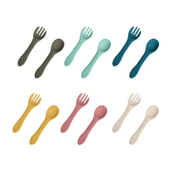 Set cuchara y tenedor de silicona