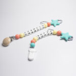 Porta chupete de silicona con dije Estrella