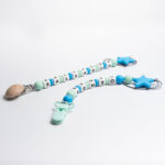 Porta chupete de silicona con dijes separadores