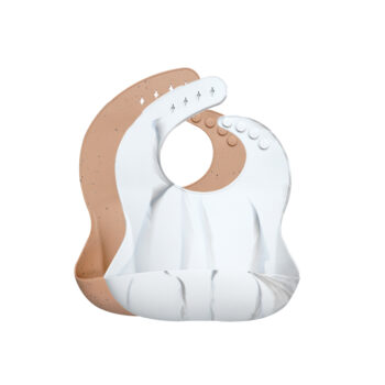 Babero de silicona textura estampada personalizable