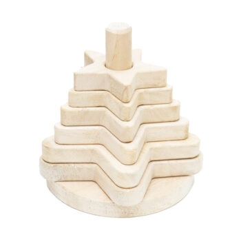 Torre encastre de madera Estrella