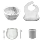 Plato-oso-bowl-cubiertos-babero-vaso-simple-marmolado