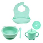 Set personalizable: Bowl Oso + cuchara + babero + vaso antiderrame / taza snacks