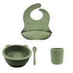 Set personalizable: Bowl Oso + cuchara + babero + vaso simple