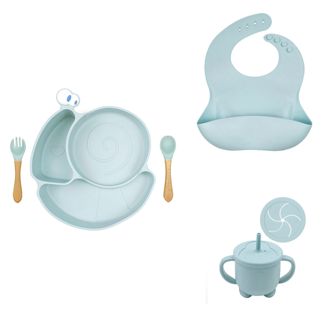 plato-caracol-cubiertos-madera-babero-vaso-antiderrame2x1-celeste