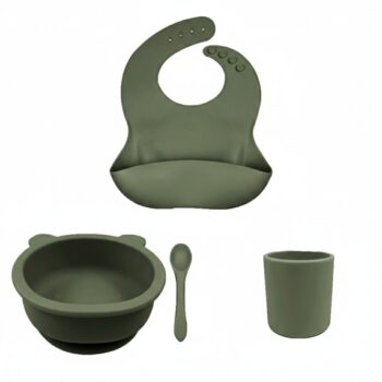 Set personalizable: Bowl Oso + cuchara + babero + vaso simple